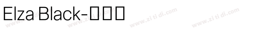 Elza Black字体转换